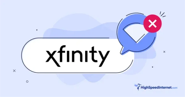 Xfinity logo with internet outage icon